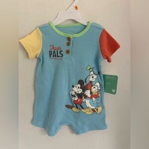 COPY - NWT Disney Baby Boy One Piece
Romper Size 6M. Mickey Mouse, goofy,
Donal…